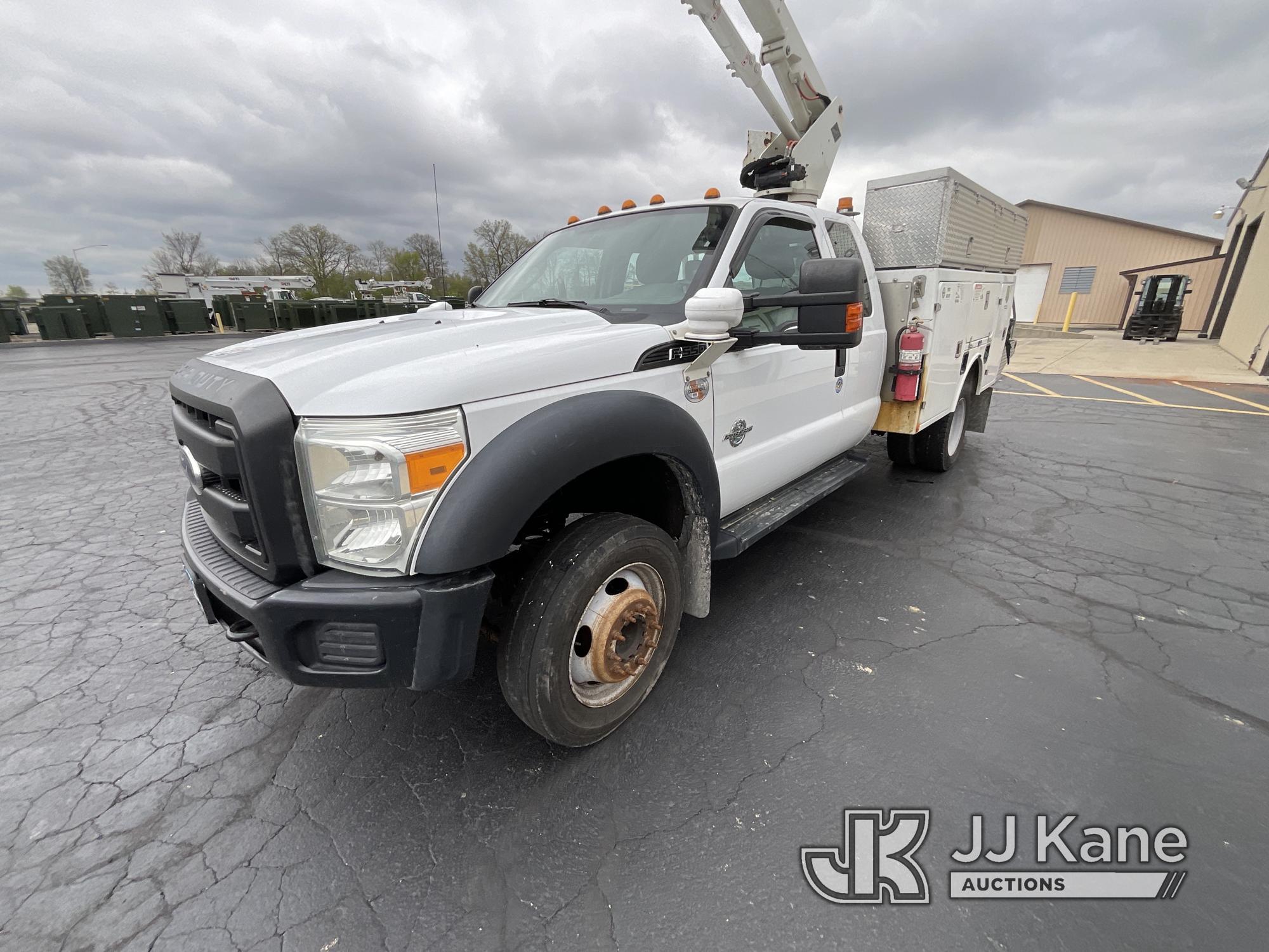 (Marysville, OH) Versalift SST37EHI, Articulating & Telescopic Bucket Truck mounted behind cab on 20