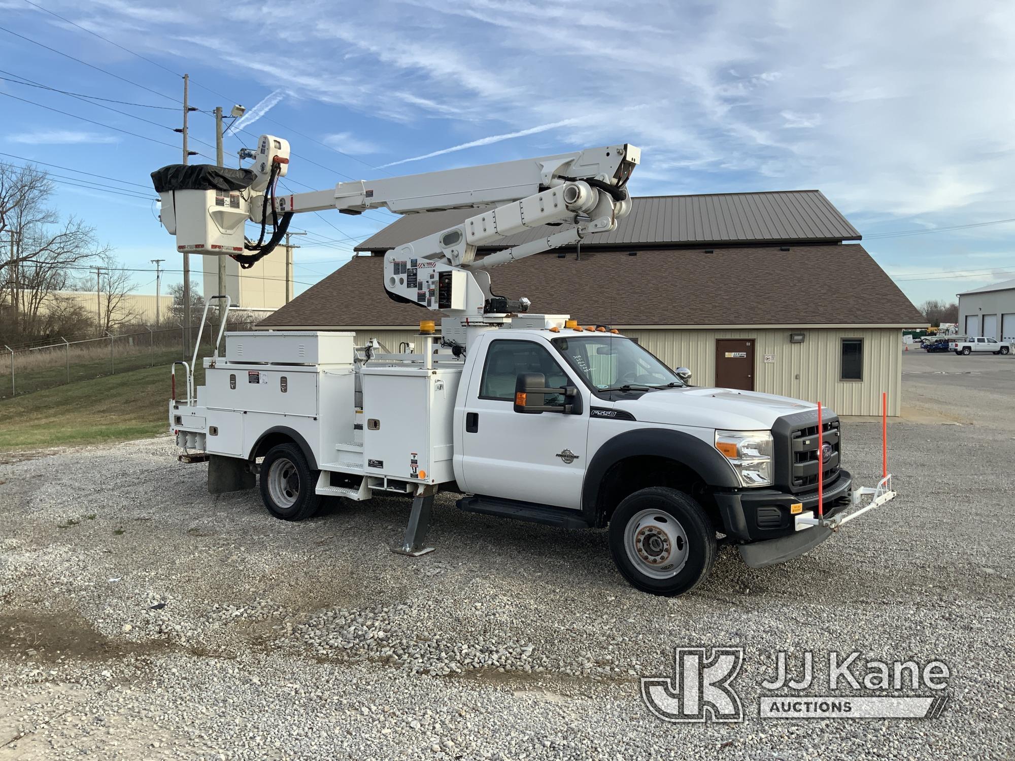 (Fort Wayne, IN) Altec AT40M, Articulating & Telescopic Material Handling Bucket Truck mounted behin