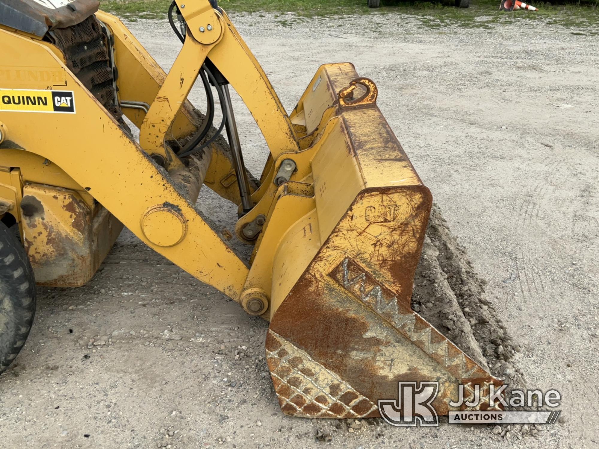 (Bellport, NY) 2013 Caterpillar 420F Tractor Loader Backhoe Runs & Moves, Bad Engine, Bad Tire, Load