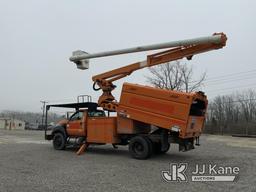 (Fort Wayne, IN) Altec LR760E70, Over-Center Elevator Bucket Truck mounted behind cab on 2013 Ford F