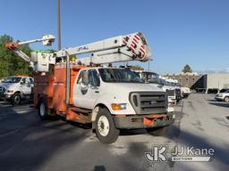 (Chester Springs, PA) Lift-All LOM-50-1S, Material Handling Bucket Truck rear mounted on 2009 Ford F