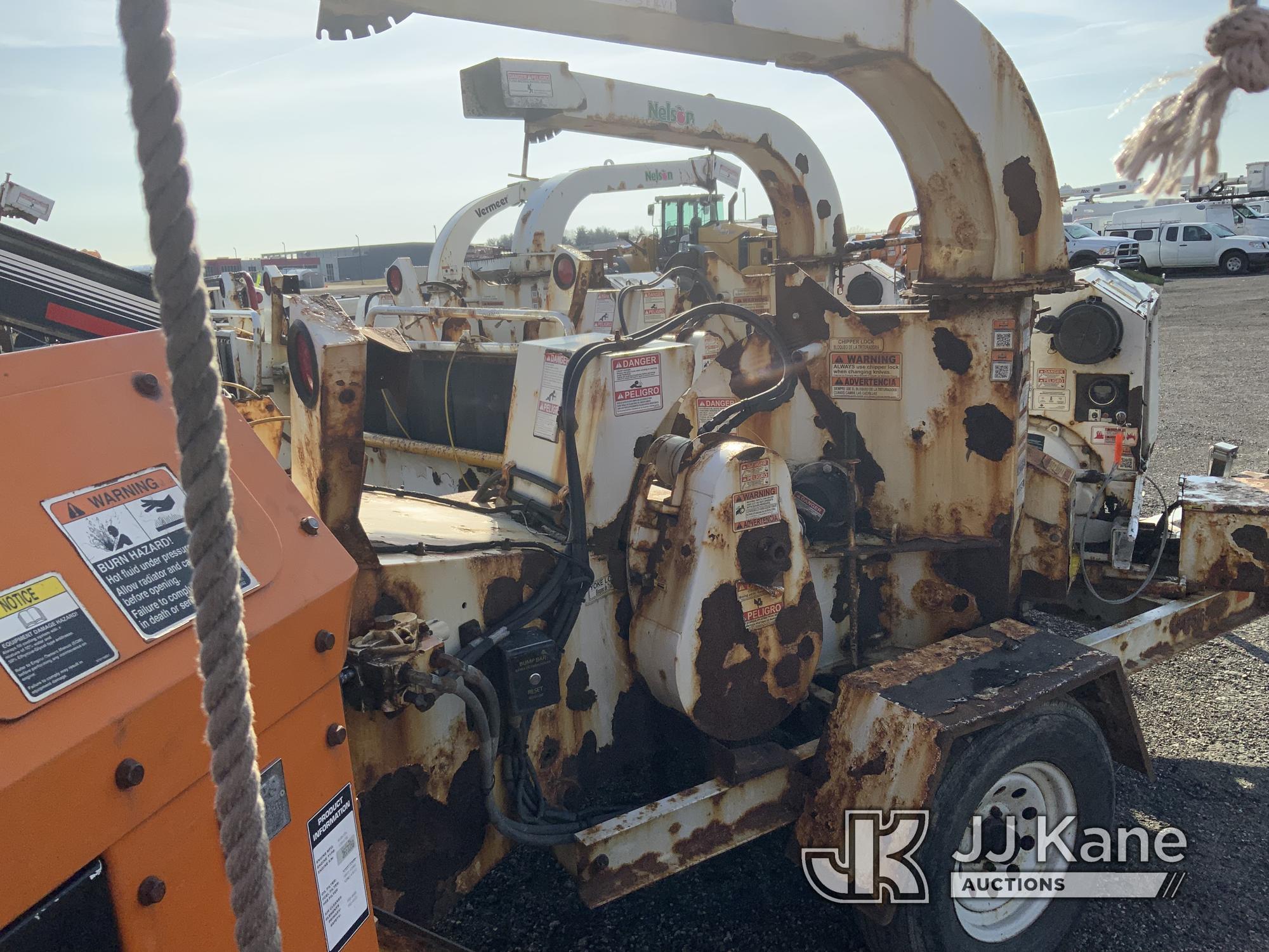 (Ashland, OH) 2016 Morbark M12D Chipper (12in Drum), trailer mtd. NO TITLE) (Runs) (Seller States: E