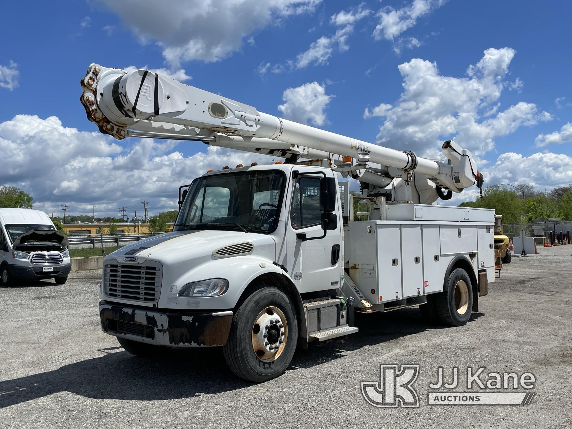 (Plymouth Meeting, PA) Altec AM55, Over-Center Material Handling Bucket Truck rear mounted on 2011 F