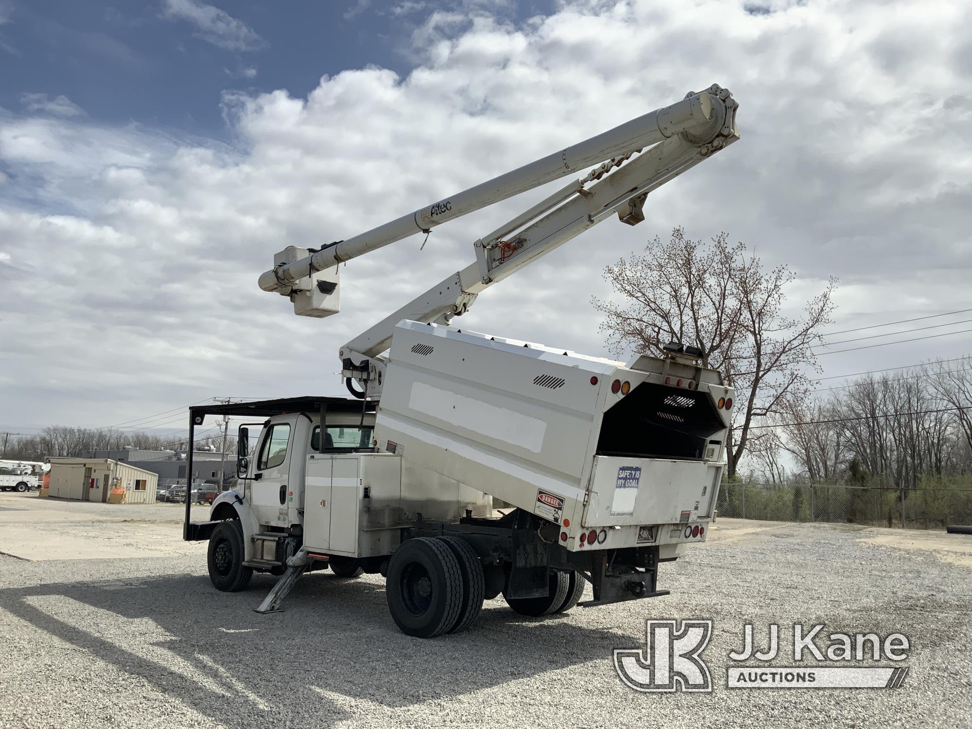 (Fort Wayne, IN) Altec LR756, Over-Center Bucket Truck mounted behind cab on 2014 Freightliner M2 10