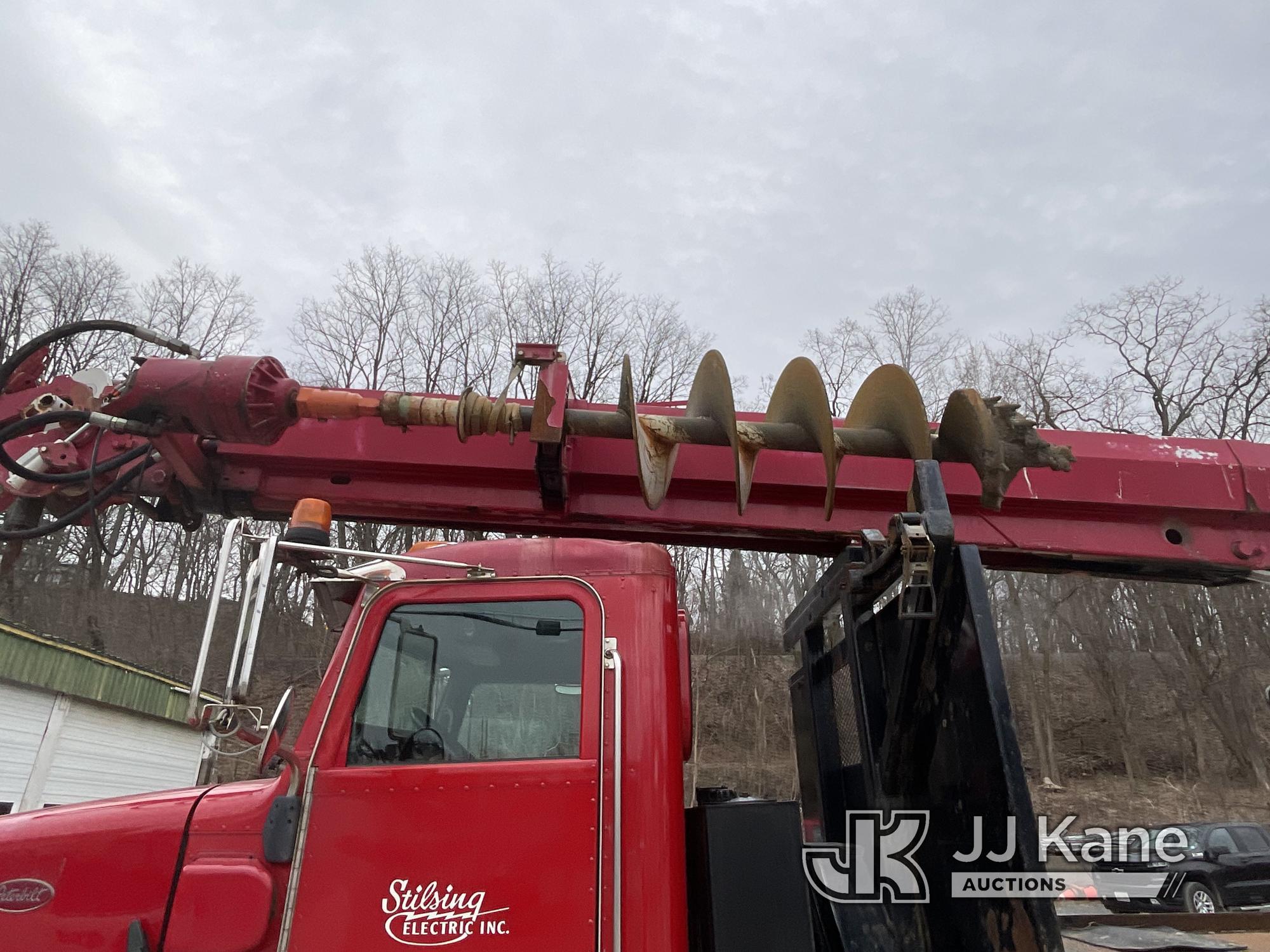 (Rensselaer, NY) Altec D3060A-TR, Digger Derrick rear mounted on 2011 Peterbilt 365 6x4 Flatbed/Util