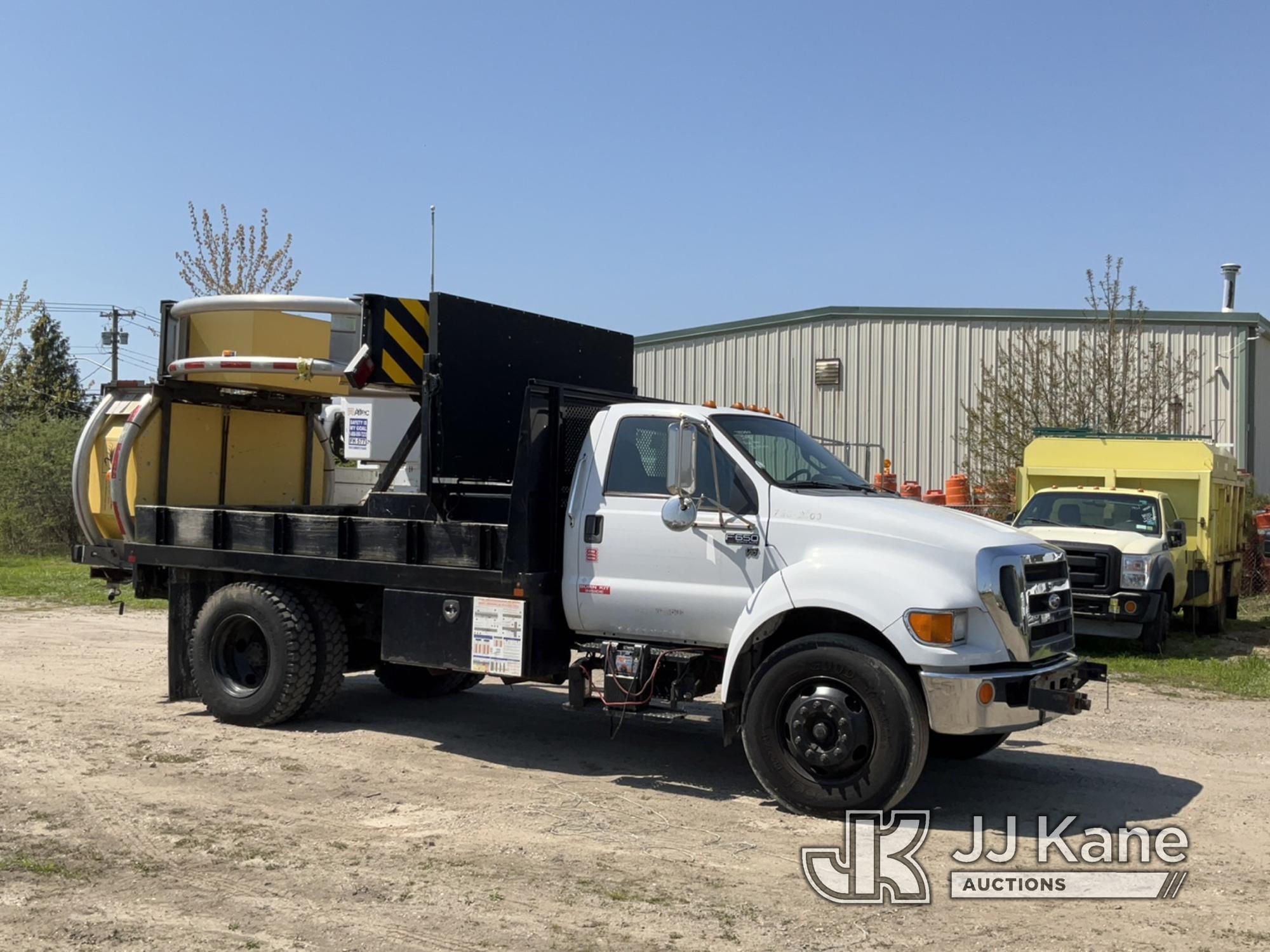 (Bellport, NY) 2012 Ford F750 Attenuator Truck Bad Engine, Runs & Moves, Will Not Stay Running, Bad