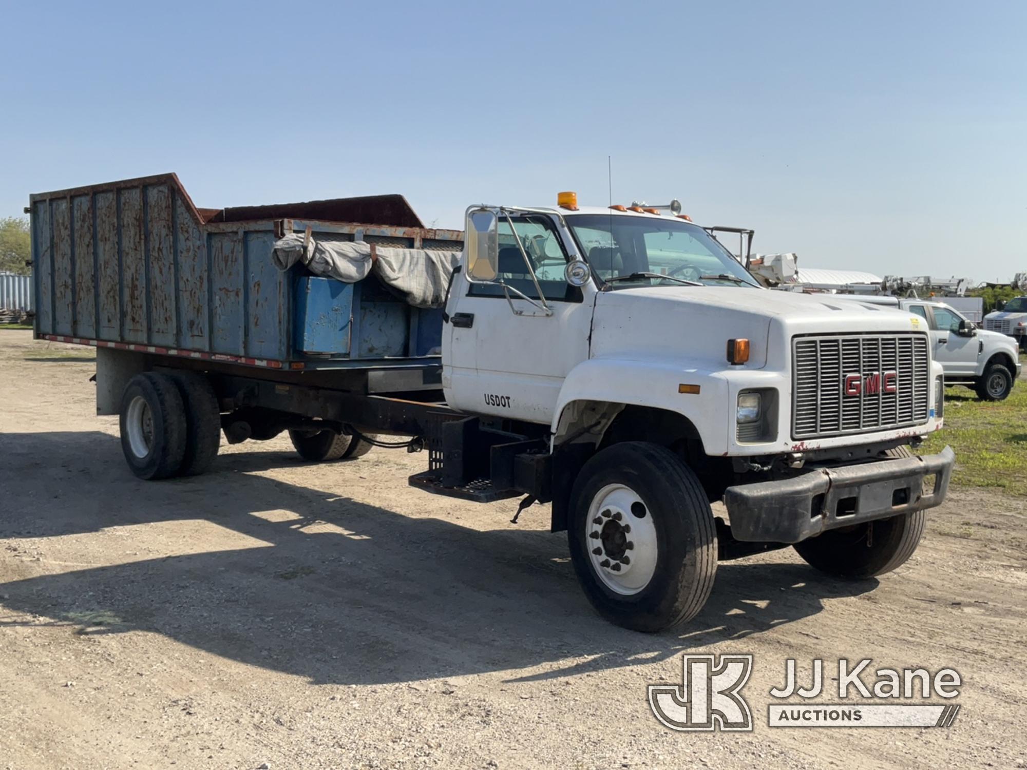 (Bellport, NY) 1997 GMC C7500 Dump Debris Truck Runs Rough, Moves, Dump Not Operating, Engine Noise,