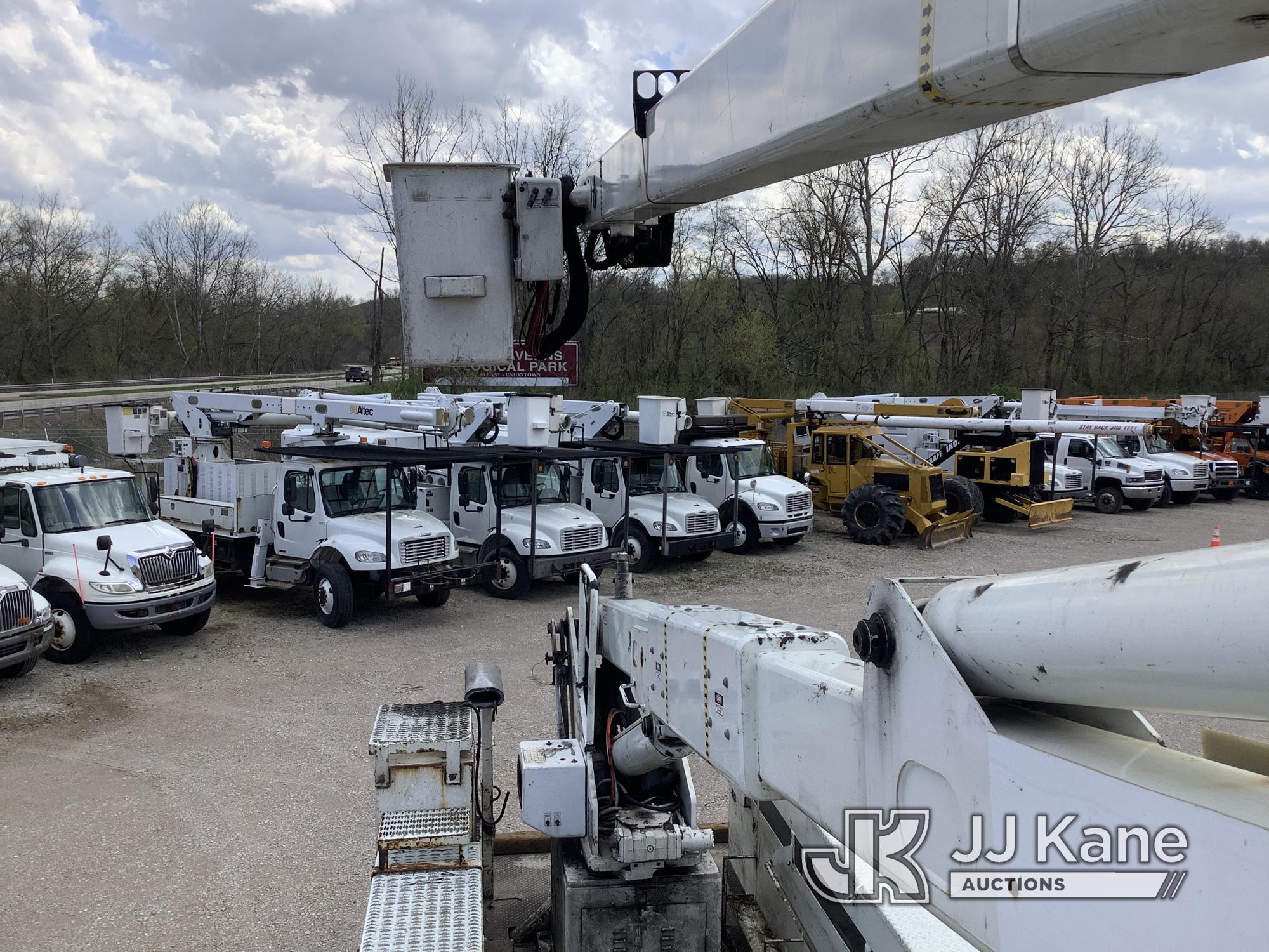 (Smock, PA) Lift-All LOM15-55-1S, Articulating & Telescopic Material Handling Bucket Truck rear moun