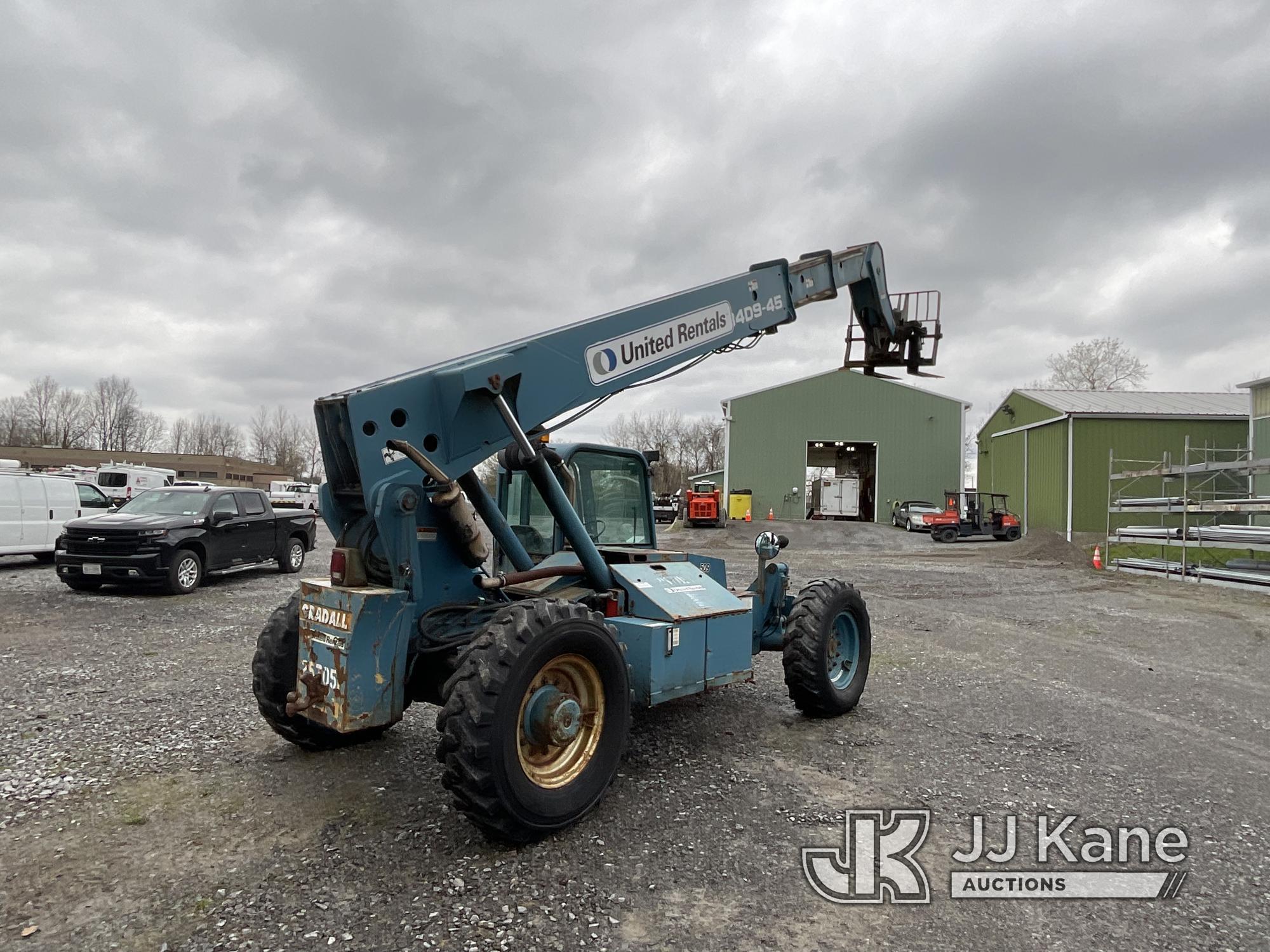 (Victor, NY) Gradall 534D9-45 Rough Terrain Telescopic Boom Forklift Runs, Moves, & Operates) (Rust