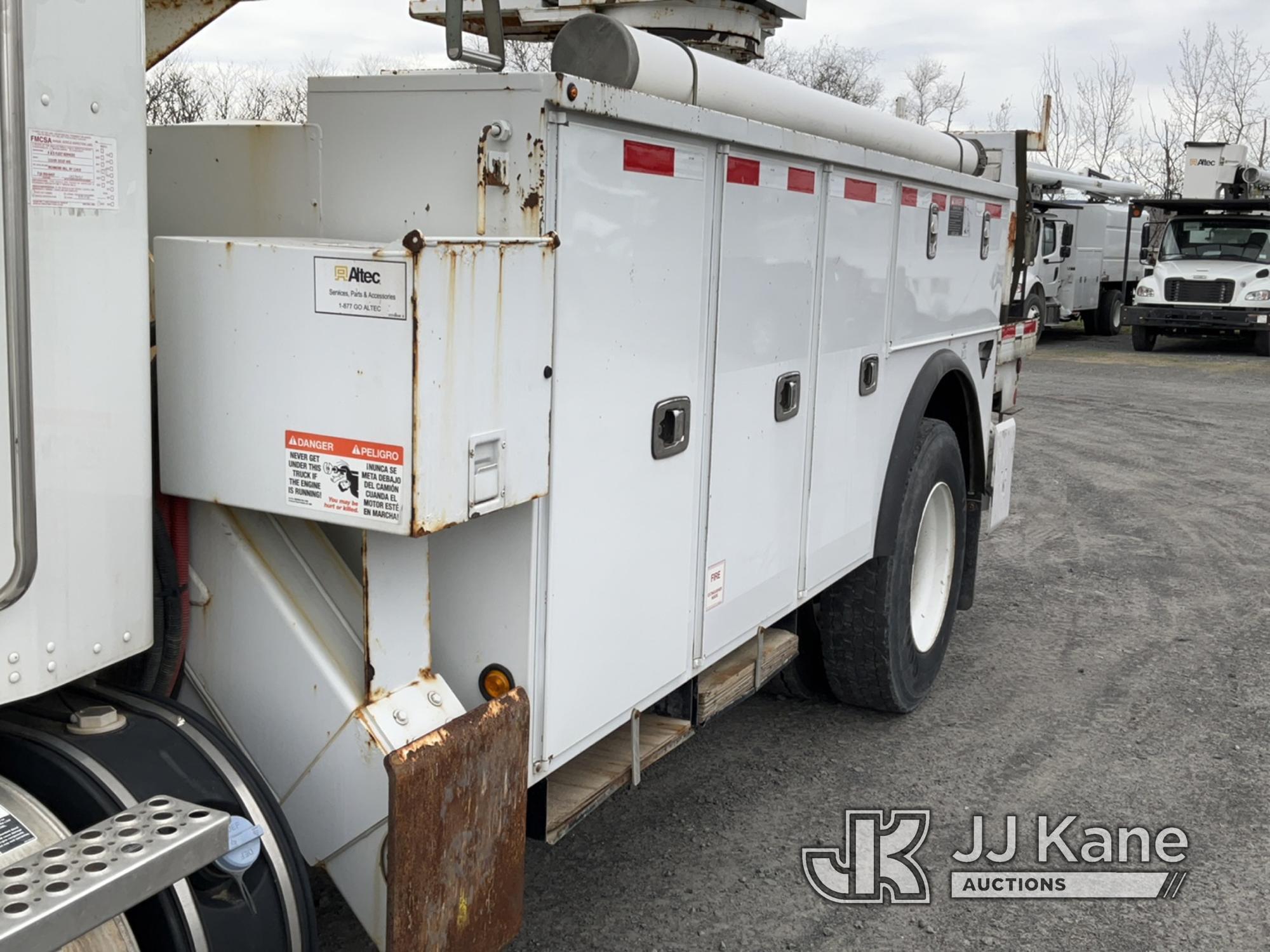 (Plains, PA) Altec DC47-TR, Digger Derrick rear mounted on 2016 Kenworth T370 Utility Truck Runs, Mo