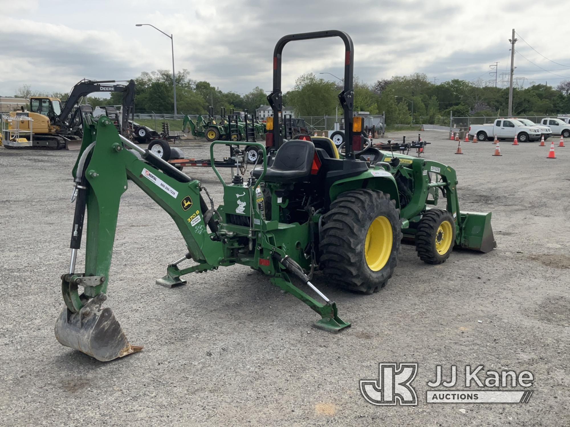 (Plymouth Meeting, PA) 2020 John Deere 3032E 4X4 Mini Utility Tractor Loader Backhoe Runs, Moves & O