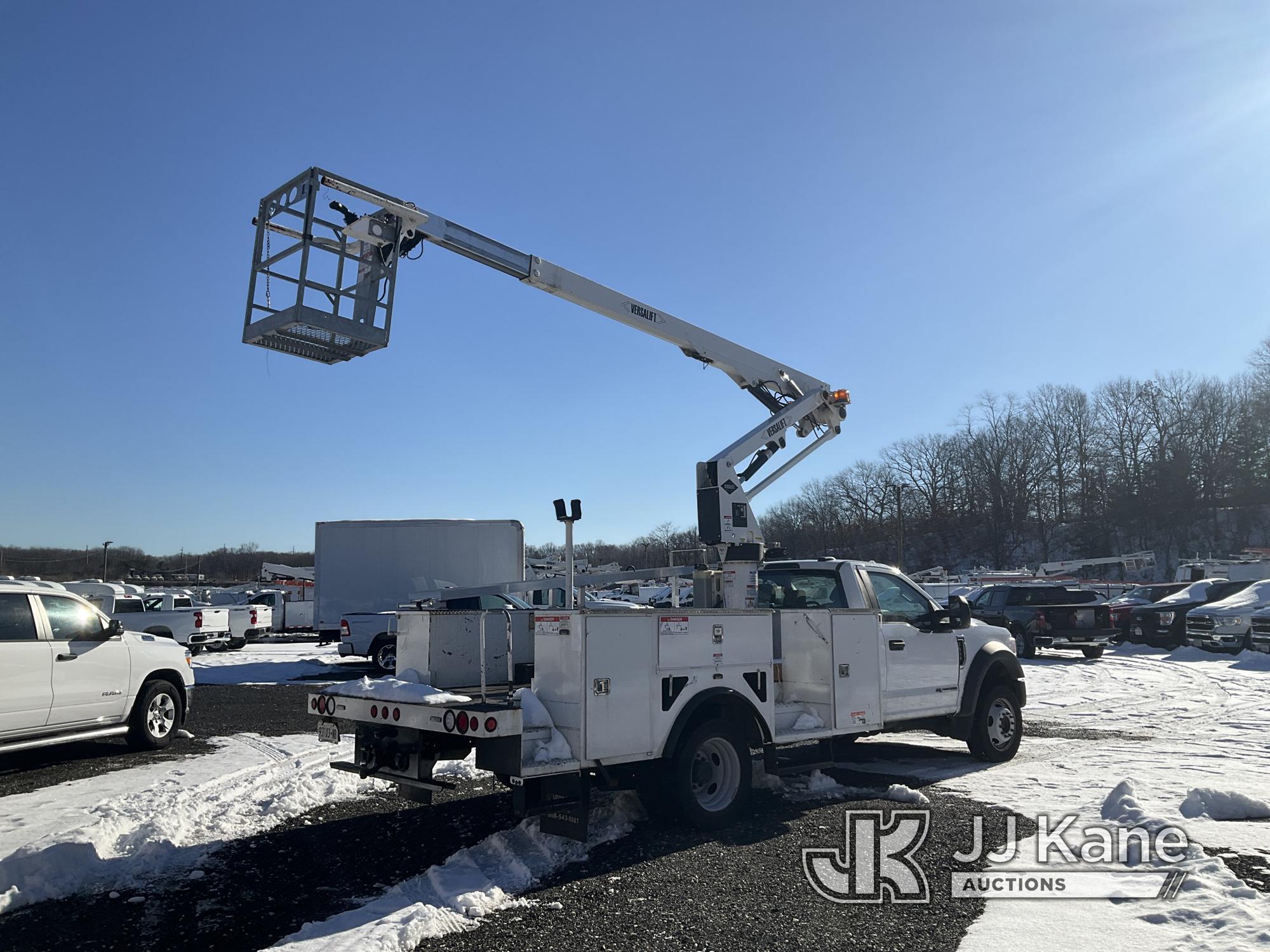 (Kings Park, NY) Versalift STP36NE, Articulating & Telescopic Non-Insulated Bucket Truck mounted beh