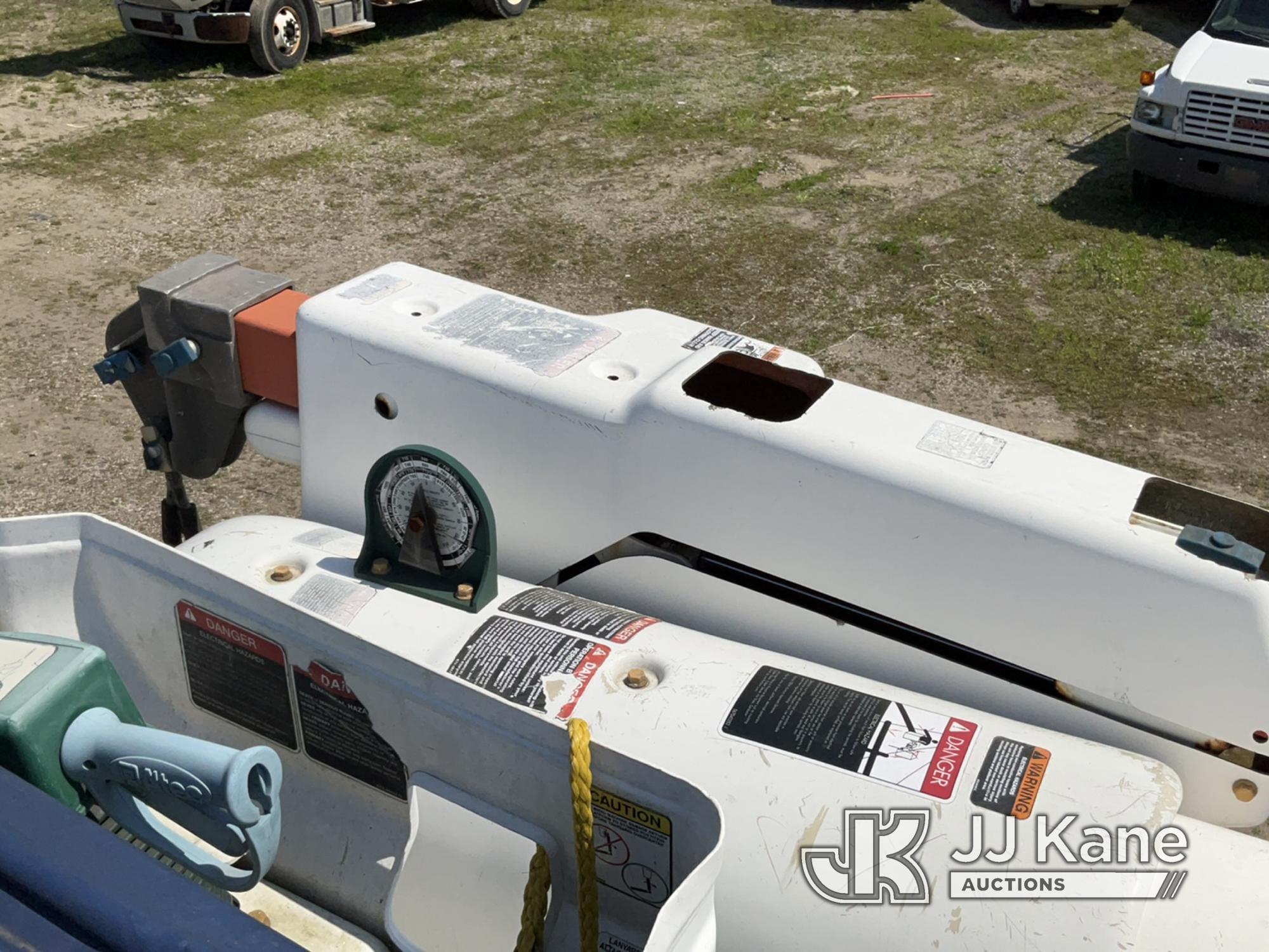 (Bellport, NY) Altec AM55, Over-Center Material Handling Bucket rear mounted on 2011 Freightliner M2