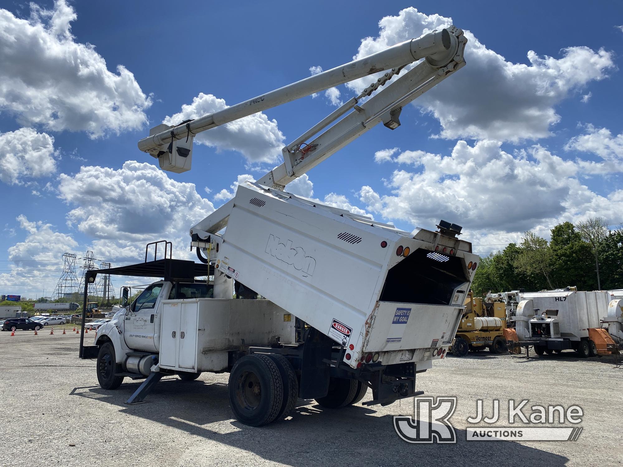 (Plymouth Meeting, PA) Altec LR756, Over-Center Bucket Truck mounted behind cab on 2013 Ford F750 Ch