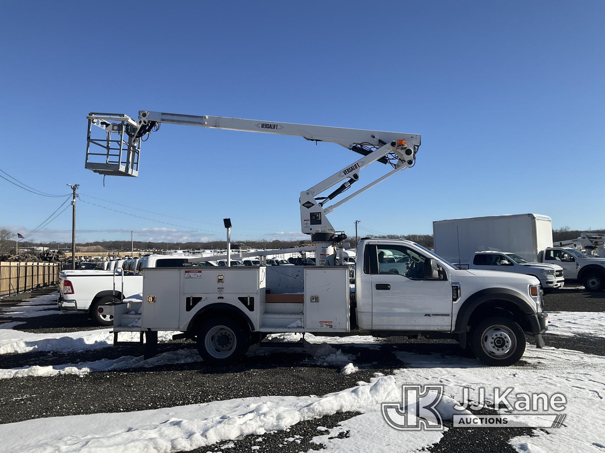 (Kings Park, NY) Versalift STP36NE, Articulating & Telescopic Non-Insulated Bucket Truck mounted beh