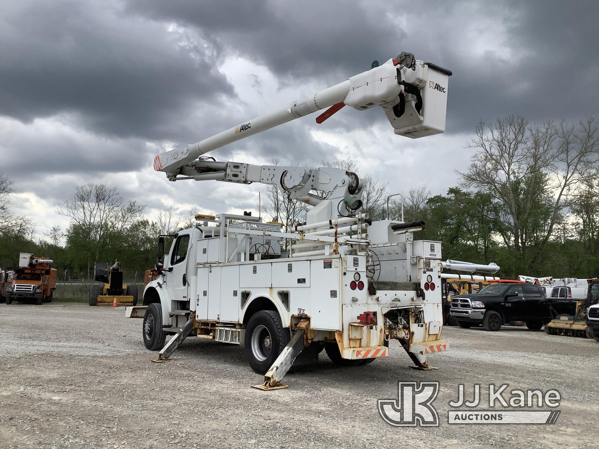 (Smock, PA) Altec AM55-MH, Over-Center Material Handling Bucket rear mounted on 2009 Freightliner M2