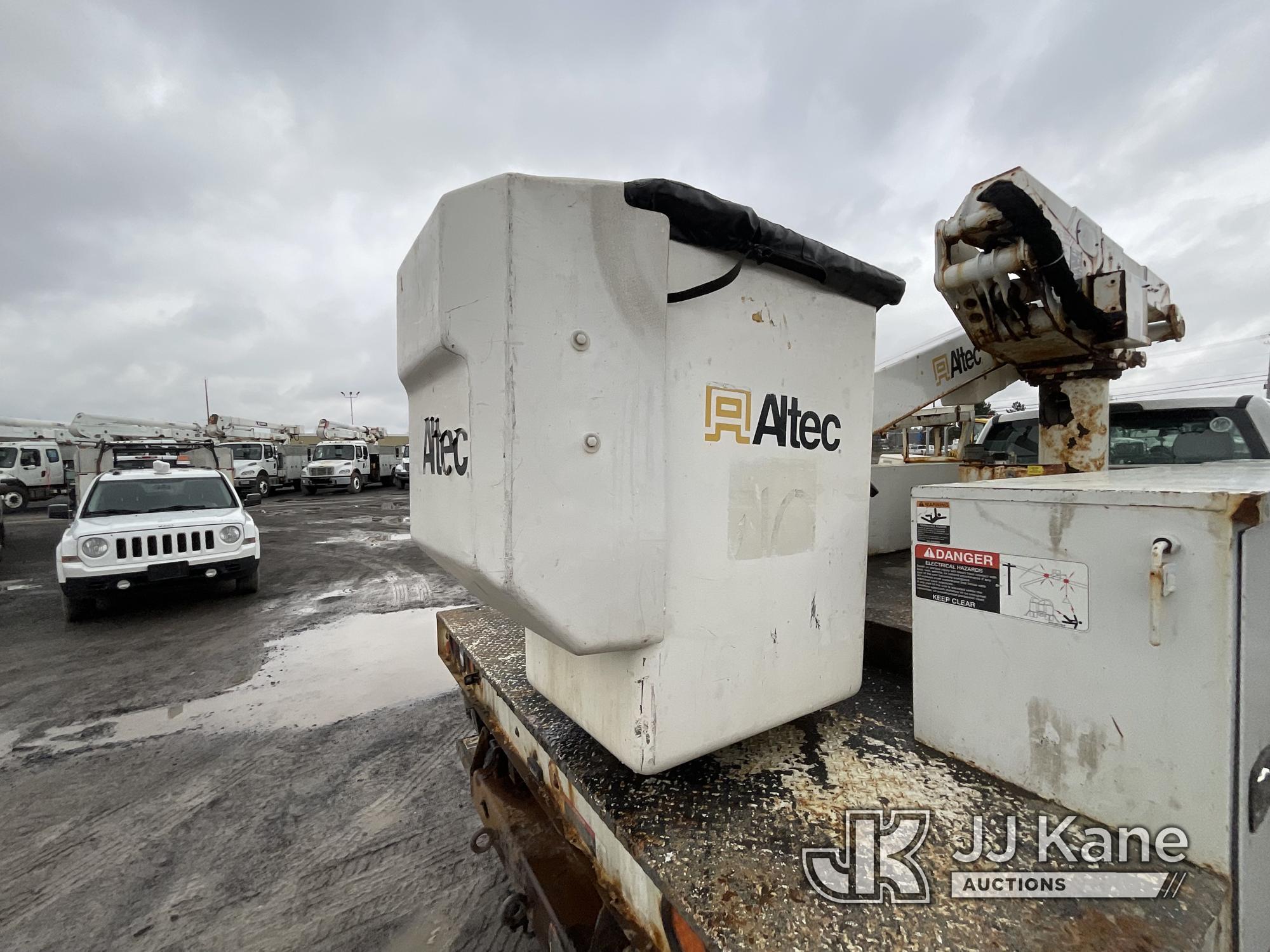 (Rome, NY) Altec AT41M, Articulating & Telescopic Material Handling Bucket Truck mounted behind cab