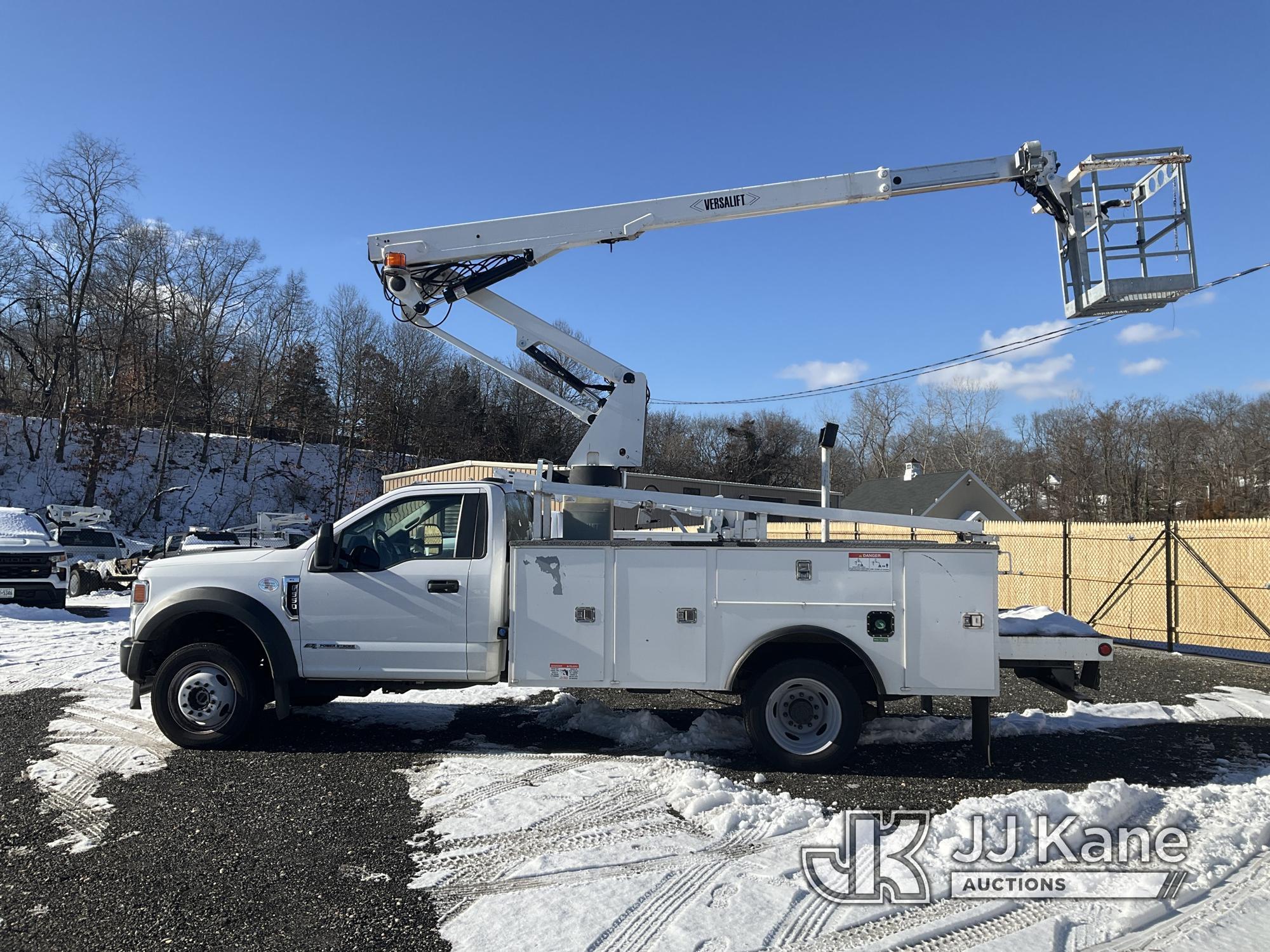 (Kings Park, NY) Versalift STP36NE, Articulating & Telescopic Non-Insulated Bucket Truck mounted beh