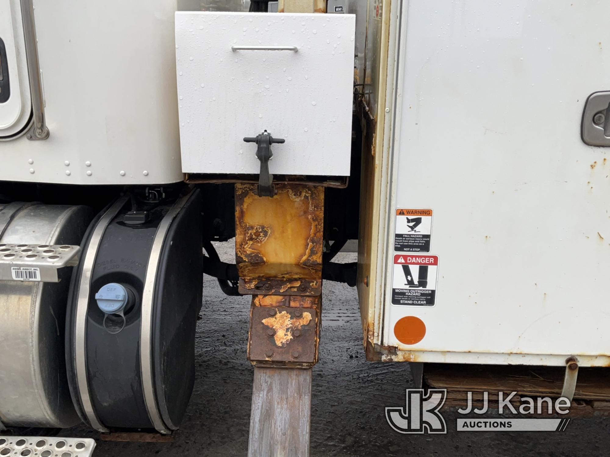 (Rome, NY) Altec AA55, Material Handling Bucket Truck rear mounted on 2017 Kenworth T370 Utility Tru