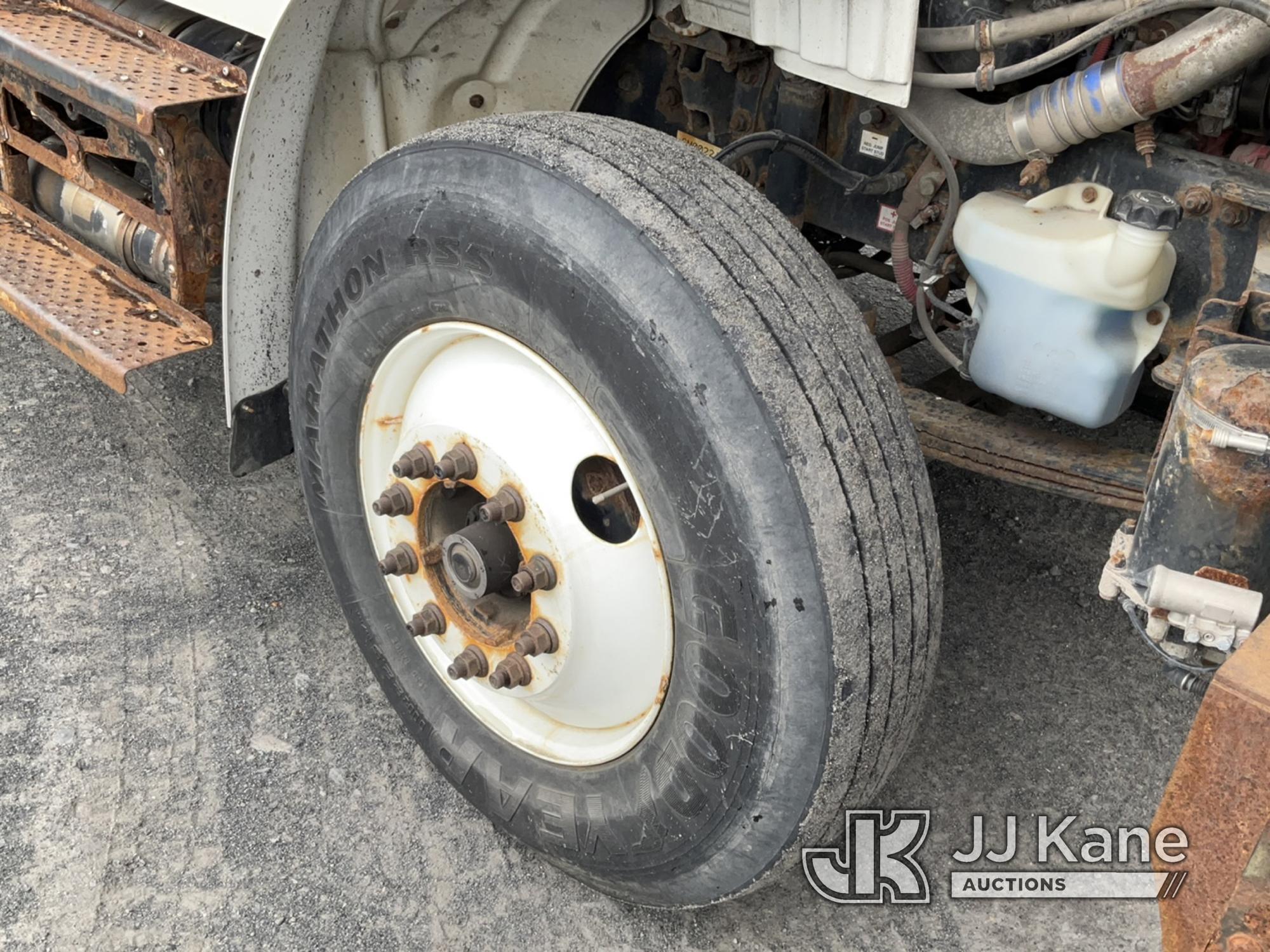 (Plains, PA) Altec LR7-60E70, Over-Center Elevator Bucket Truck mounted behind cab on 2015 Freightli