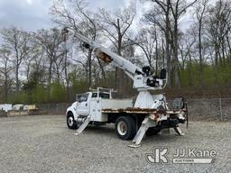 (Shrewsbury, MA) Altec DC47-TR, Digger Derrick rear mounted on 2015 Ford F750 Flatbed/Utility Truck