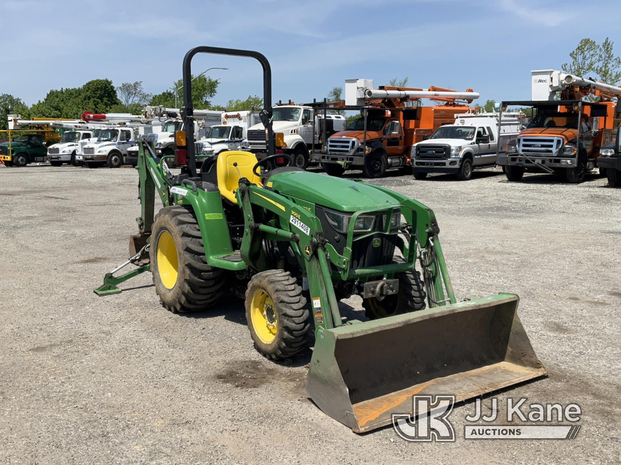 (Plymouth Meeting, PA) 2020 John Deere 3032E 4x4 Mini Utility Tractor Loader Backhoe Runs, Moves & O