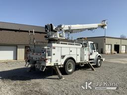 (Fort Wayne, IN) Altec DM47-TR, Digger Derrick rear mounted on 2010 Freightliner M2 106 Utility Truc