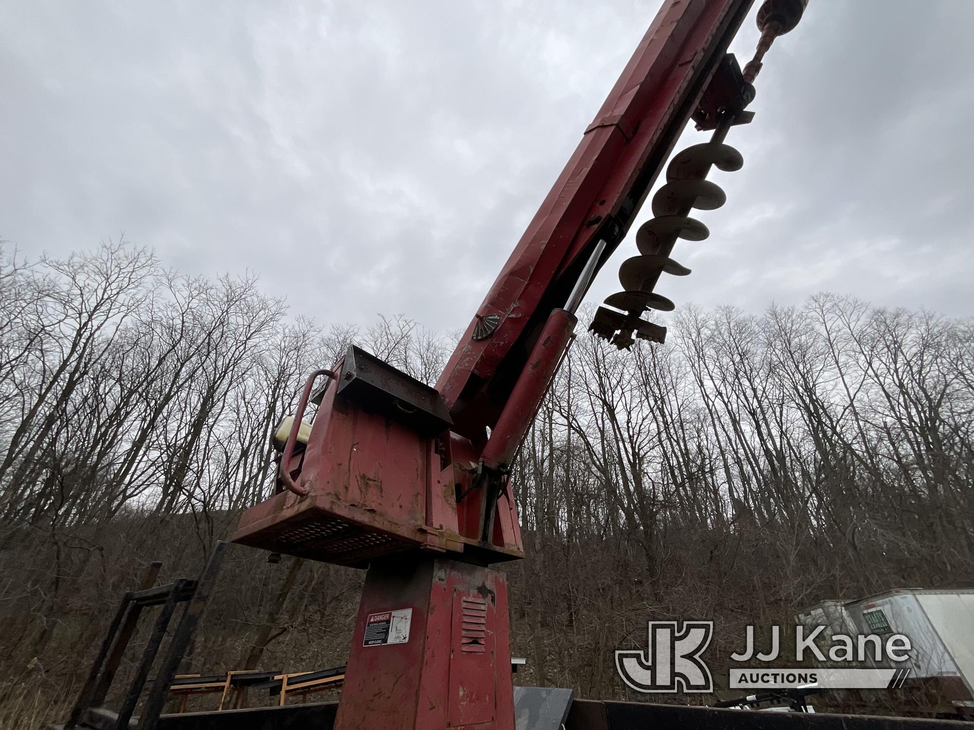 (Rensselaer, NY) Altec D845-BR, Digger Derrick rear mounted on 2000 Volvo WG 6x4 Flatbed/Utility Tru