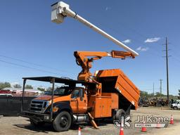 (Charlotte, MI) Altec LR760E70, Over-Center Elevator Bucket Truck mounted behind cab on 2013 Ford F7