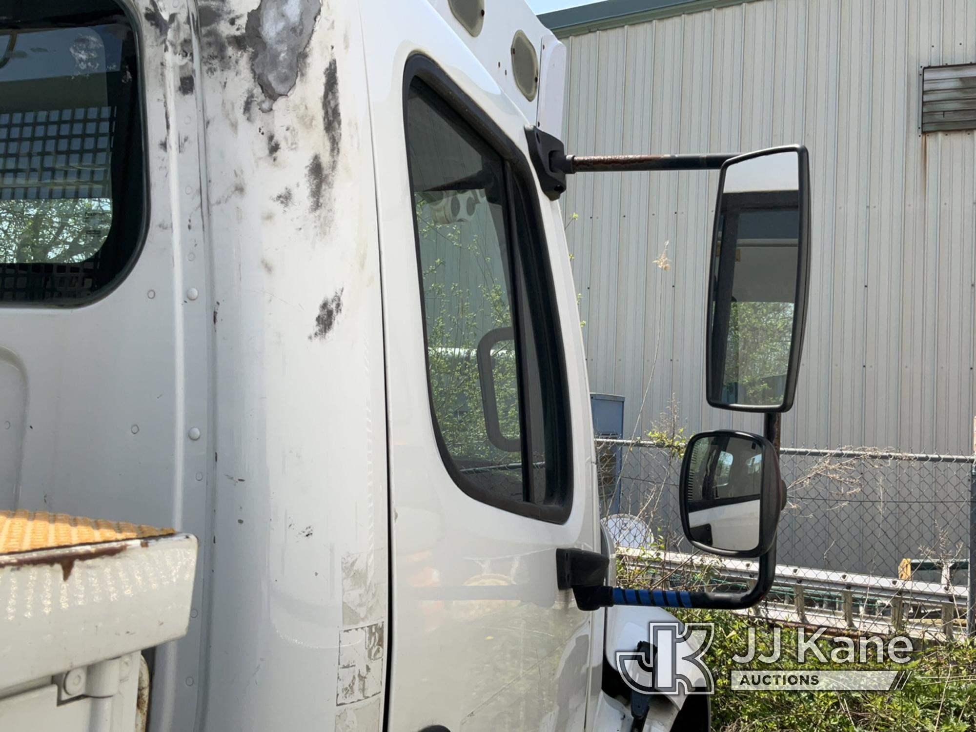 (Bellport, NY) Altec AM55, Over-Center Material Handling Bucket rear mounted on 2011 Freightliner M2