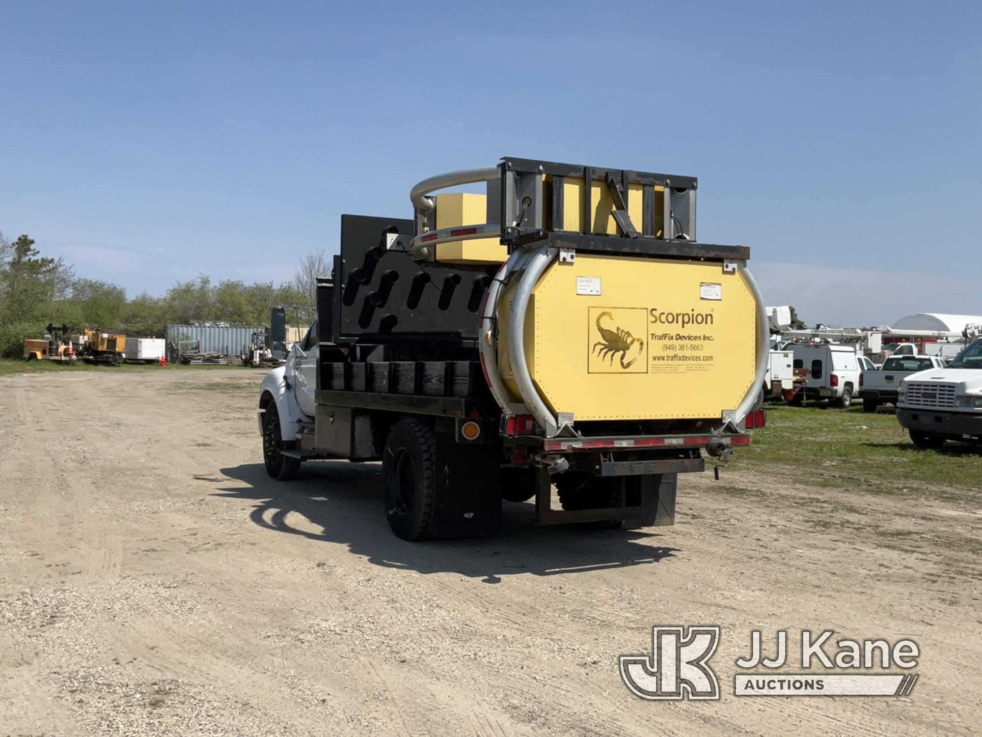 (Bellport, NY) 2012 Ford F750 Attenuator Truck Bad Engine, Runs & Moves, Will Not Stay Running, Bad