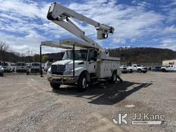 (Smock, PA) Lift-All LOM15-55-1S, Articulating & Telescopic Material Handling Bucket Truck rear moun