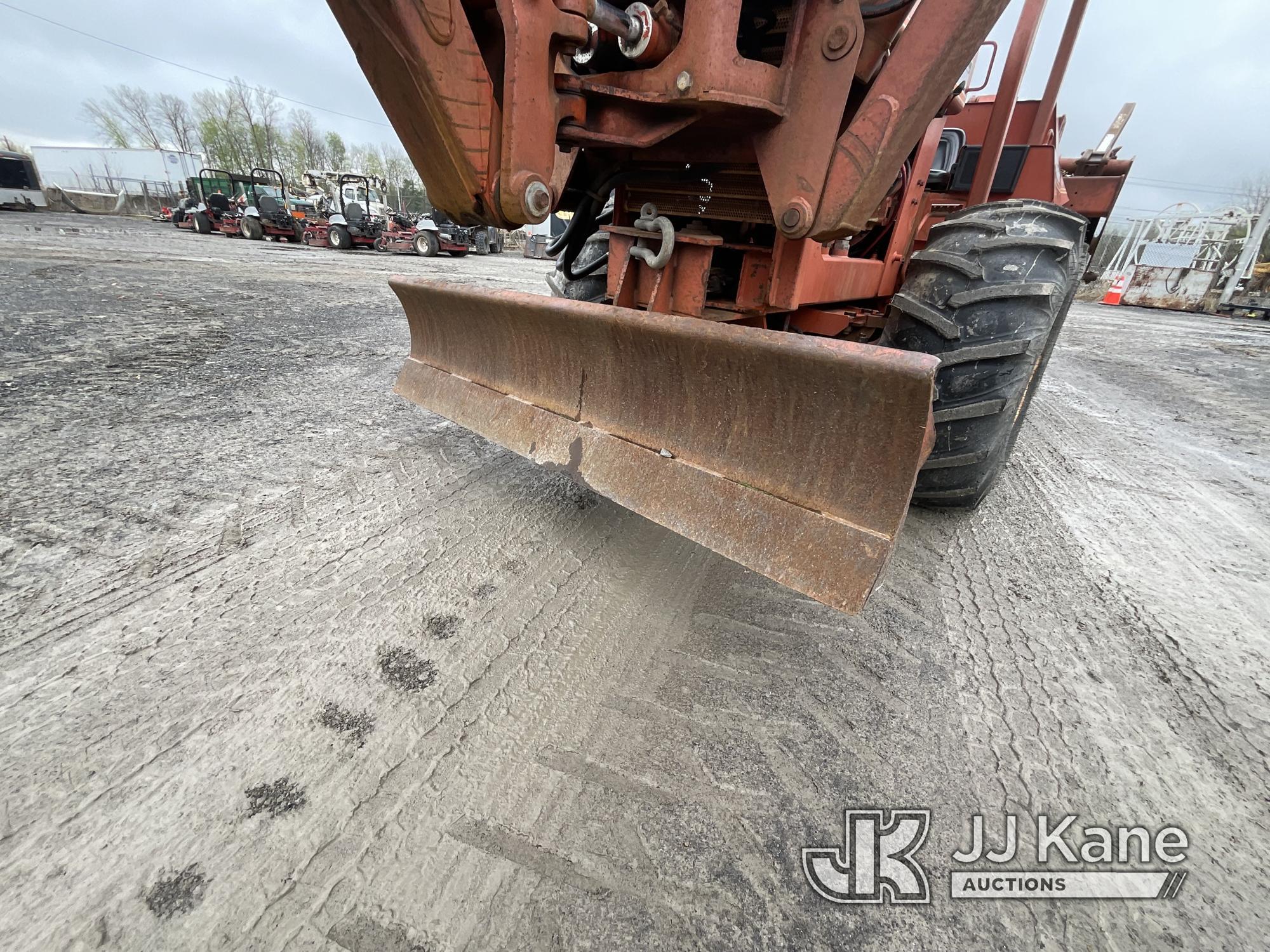 (Rome, NY) Ditch Witch 7510 Rubber Tired Combo Cable Plow/Trencher Runs Moves & Operates, Rust Damag