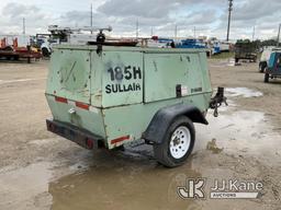 (Charlotte, MI) Sullair 185H Portable Air Compressor No Title, Runs, Makes Air, Hour Meter Inoperabl