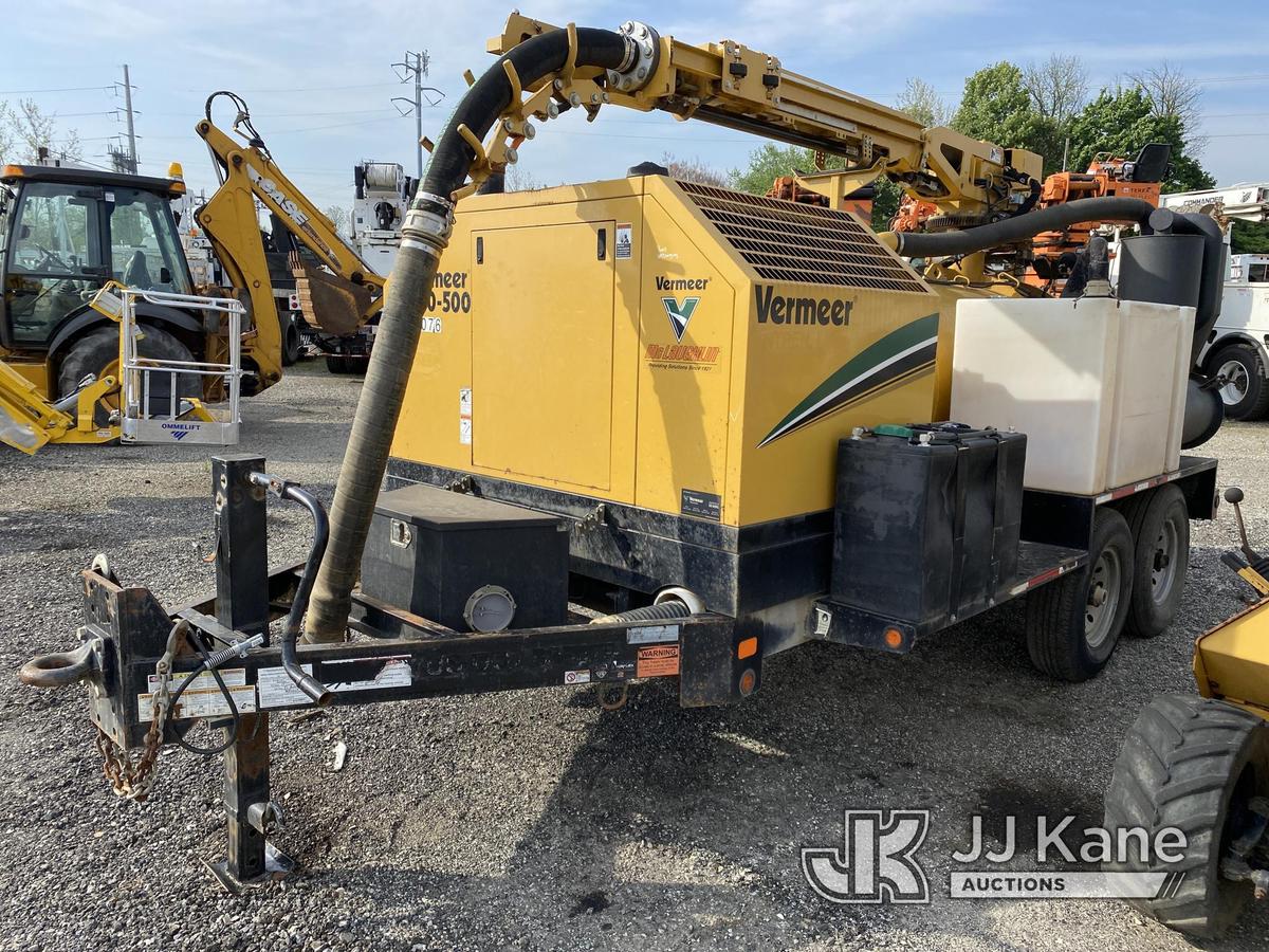 (Plymouth Meeting, PA) 2018 Vermeer VX50-500 Vacuum Excavation Unit, Trailer Mtd. Runs, Not Charging