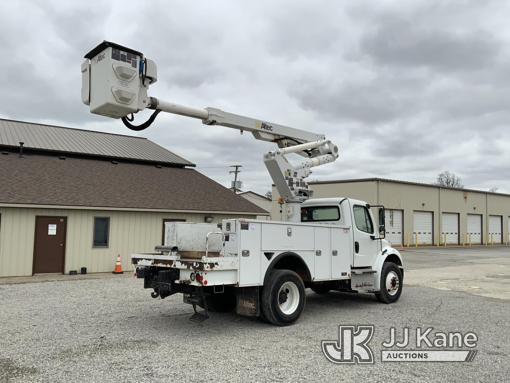 (Fort Wayne, IN) Altec TA40, Articulating & Telescopic Bucket Truck mounted behind cab on 2017 Freig