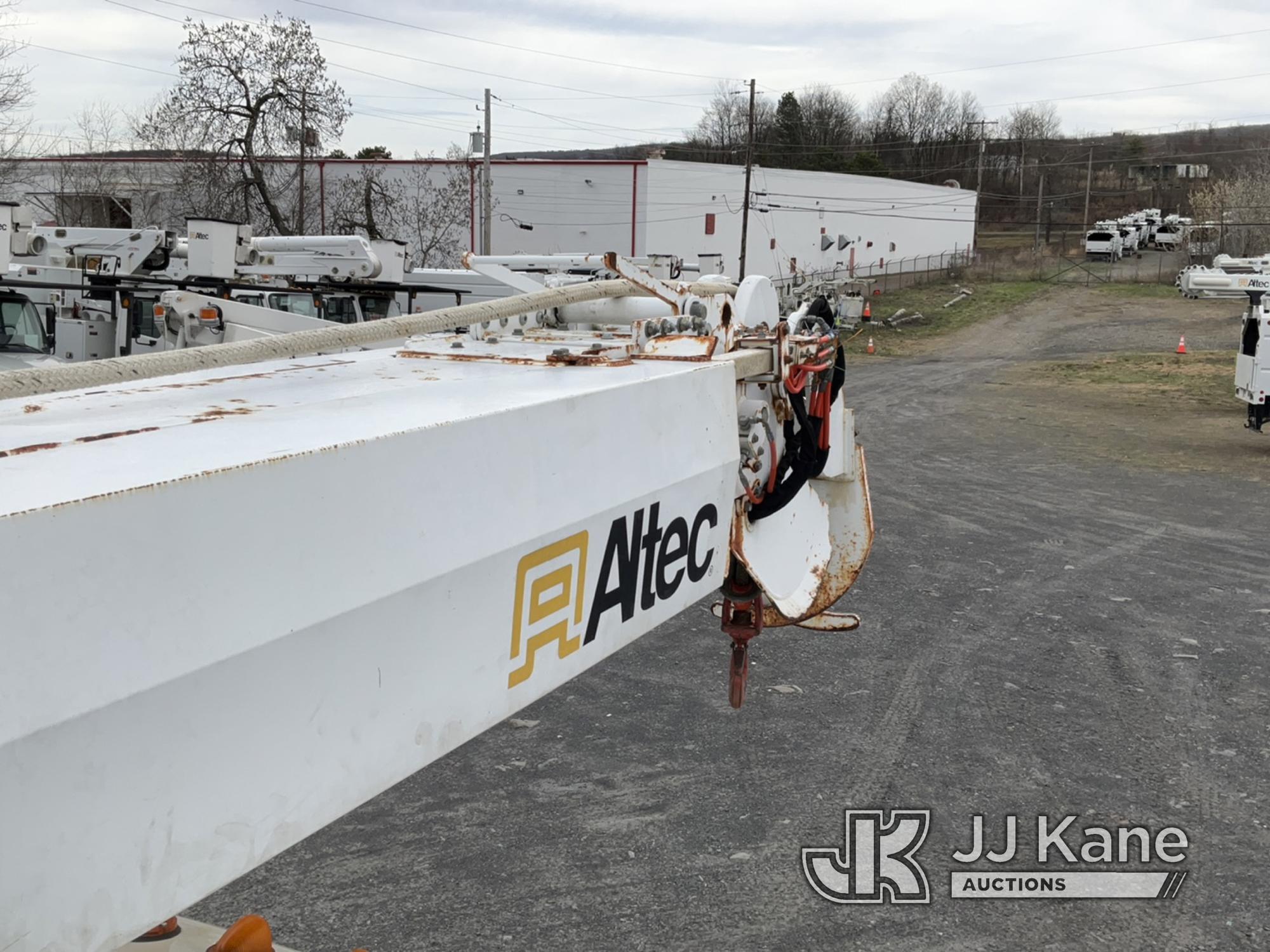 (Plains, PA) Altec DC47-TR, Digger Derrick rear mounted on 2016 Kenworth T370 Utility Truck Runs, Mo