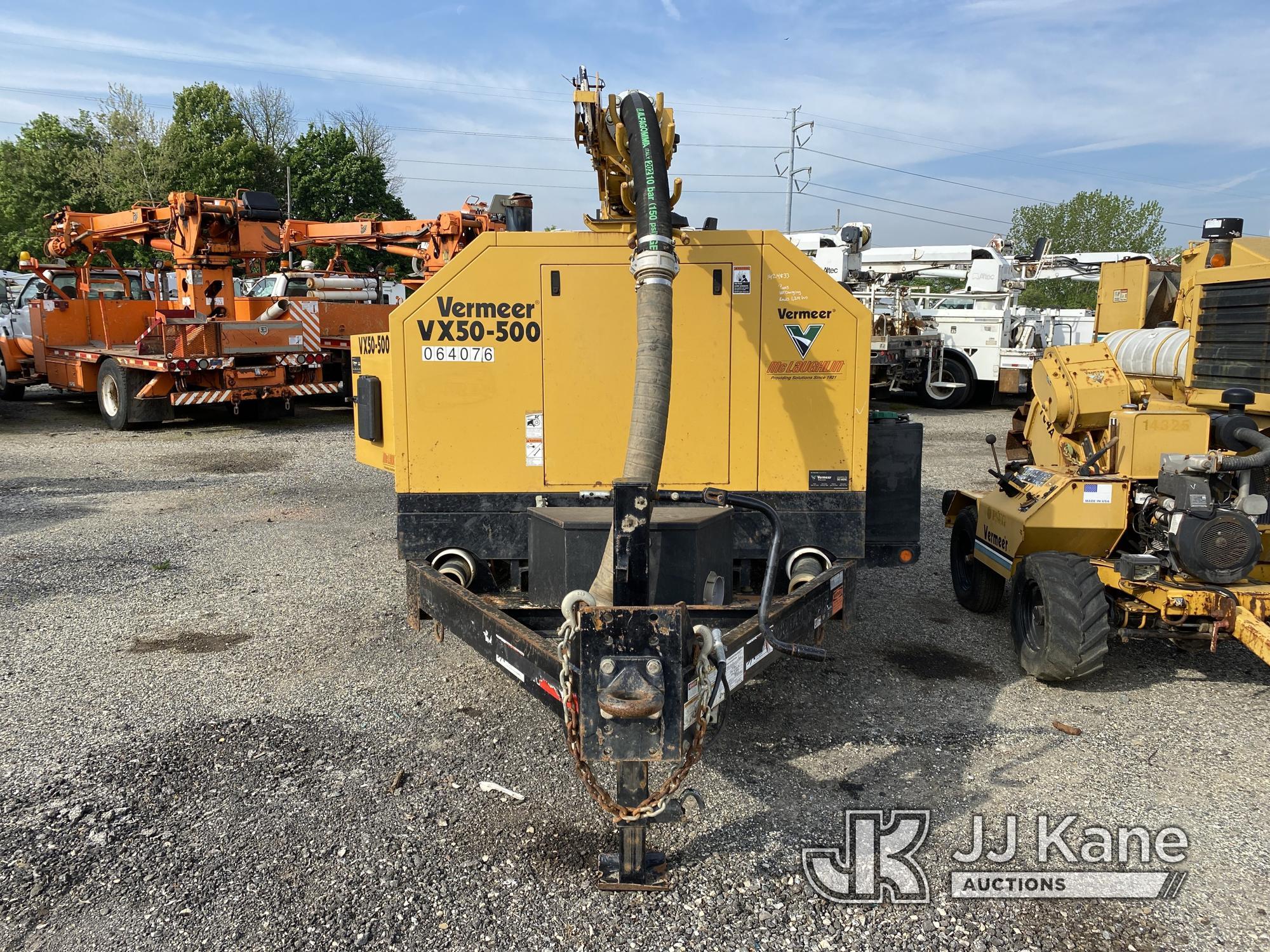 (Plymouth Meeting, PA) 2018 Vermeer VX50-500 Vacuum Excavation Unit, Trailer Mtd. Runs, Not Charging