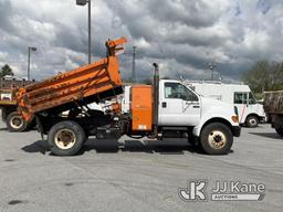 (Chester Springs, PA) 2009 Ford F750 Dump Truck Runs, Moves & Dump Operates, Missing Mirror, Body &