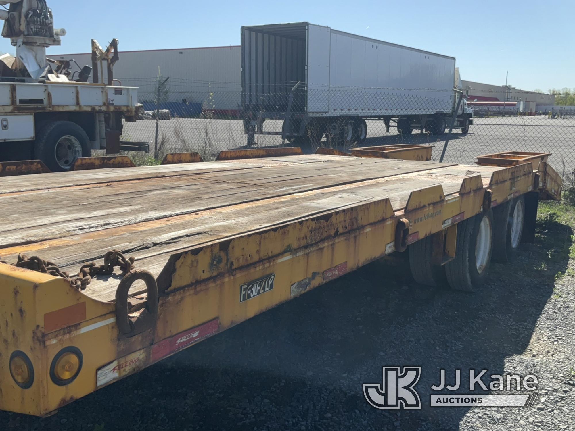 (Rome, NY) 2019 Felling FT-30-2 LP 15-Ton T/A Tagalong Equipment Trailer Brake Issues, Seller States