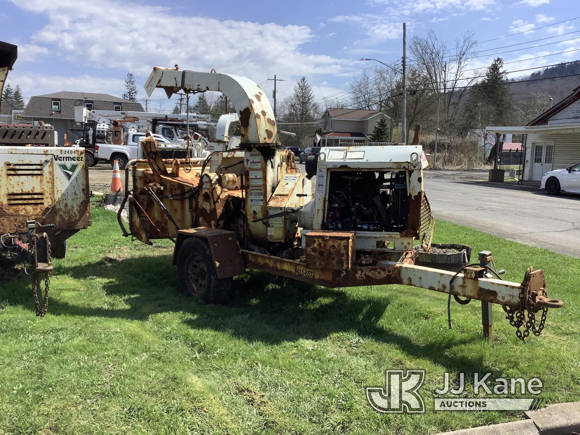 (Deposit, NY) 2016 Morbark M12D Portable Chipper (12in Drum), trailer mtd No Title) (Starts and runs