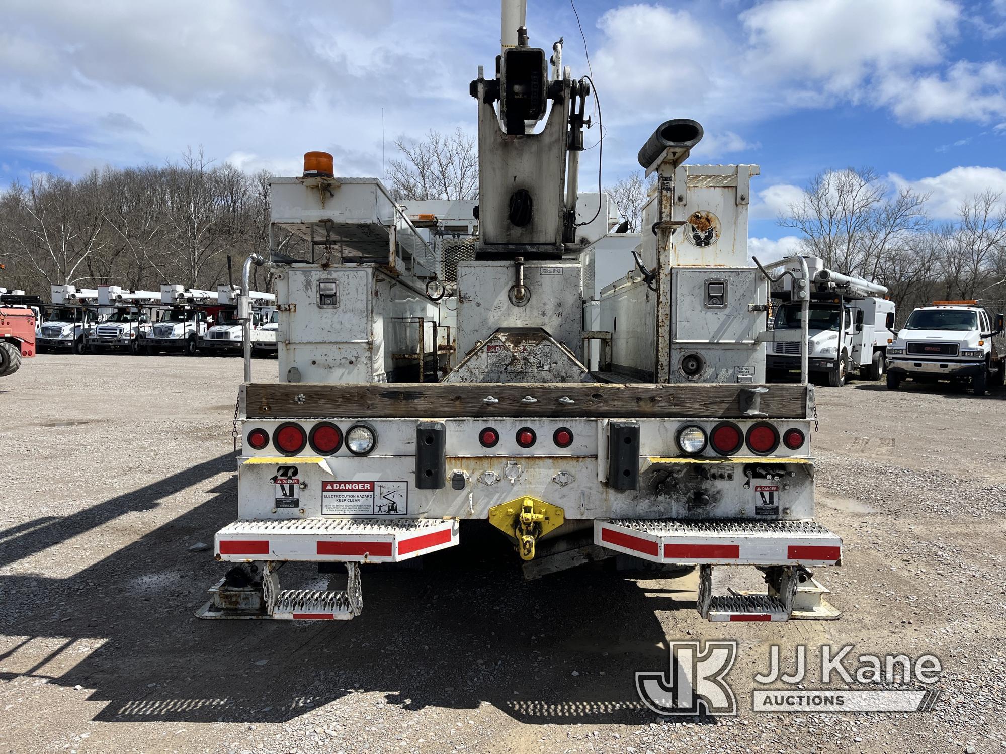 (Smock, PA) Lift-All LOM15-55-1S, Articulating & Telescopic Material Handling Bucket Truck rear moun