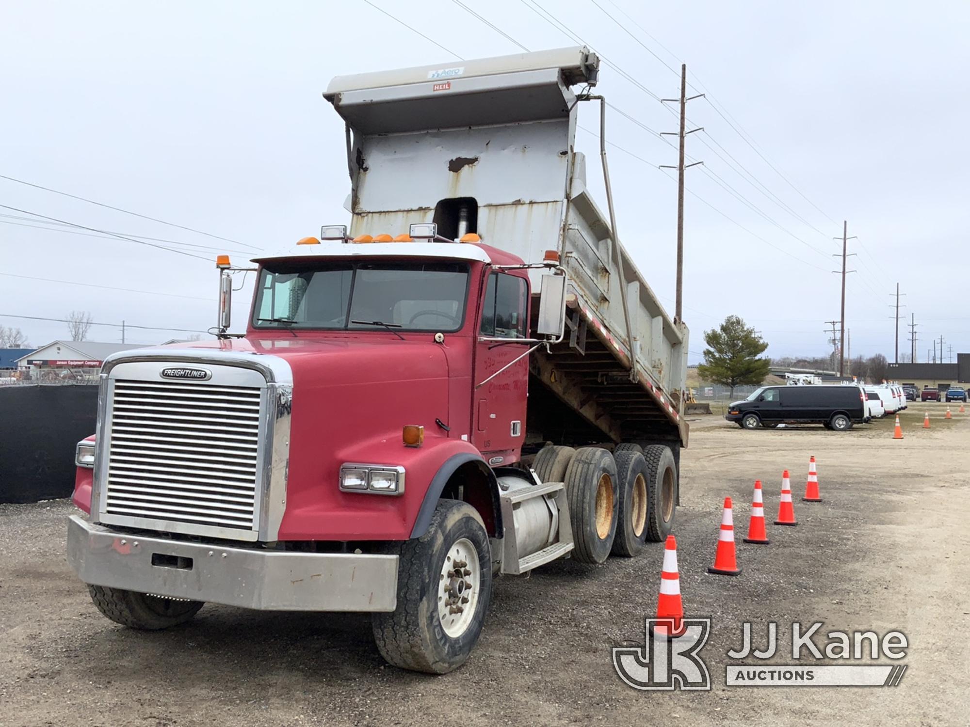 (Charlotte, MI) 2001 Freightliner FLD120SD Tri-Axle Dump Truck Runs, Moves, Operates, Drivers Door W