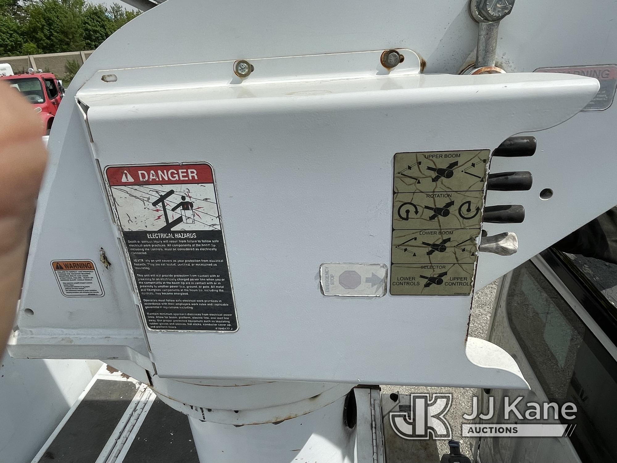 (Plymouth Meeting, PA) Altec LRV-56, Over-Center Bucket Truck mounted behind cab on 2012 Freightline