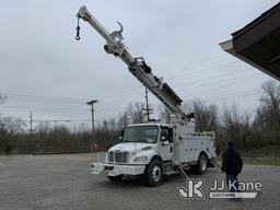 (Fort Wayne, IN) Altec DM47-TR, Digger Derrick rear mounted on 2010 Freightliner M2 106 Utility Truc