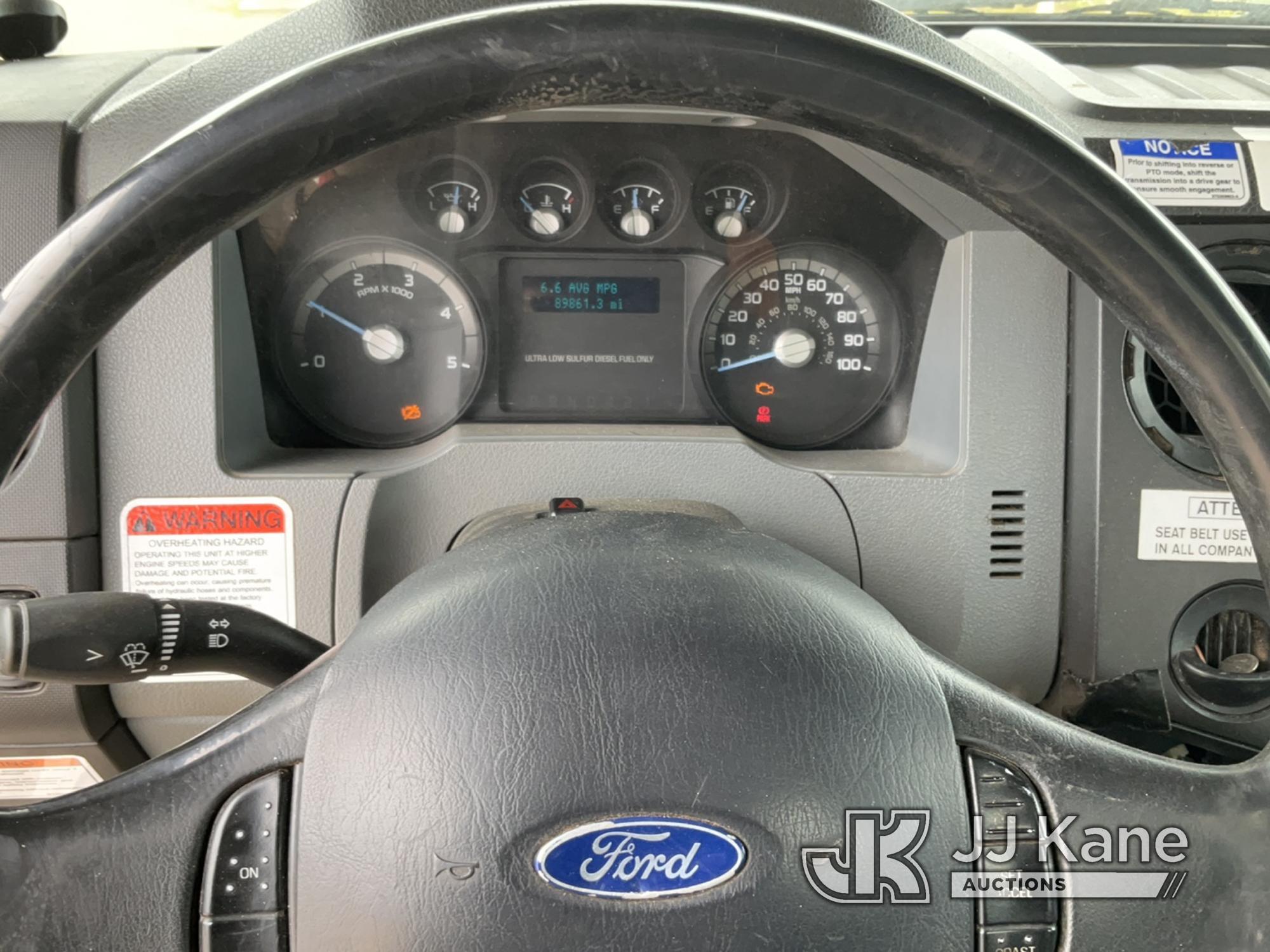 (Charlotte, MI) Altec LR756, Over-Center Bucket Truck mounted behind cab on 2013 Ford F750 Chipper D