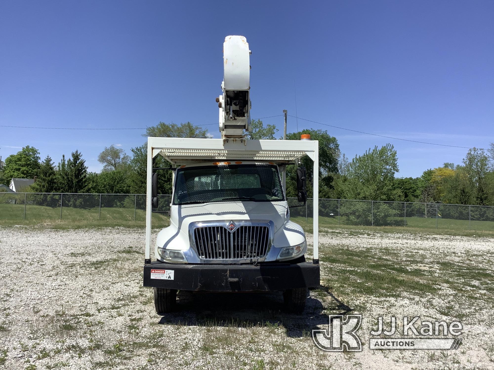 (Fort Wayne, IN) HiRanger 5TC-55, Material Handling Bucket Truck rear mounted on 2012 International