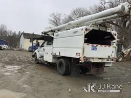 (Deposit, NY) Altec LR760E70, Over-Center Elevator Bucket Truck mounted behind cab on 2013 Ford F750