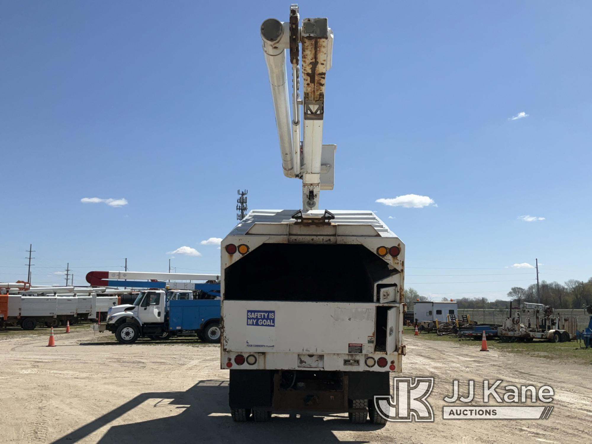 (Charlotte, MI) Altec LR756, Over-Center Bucket Truck mounted behind cab on 2013 Ford F750 Chipper D