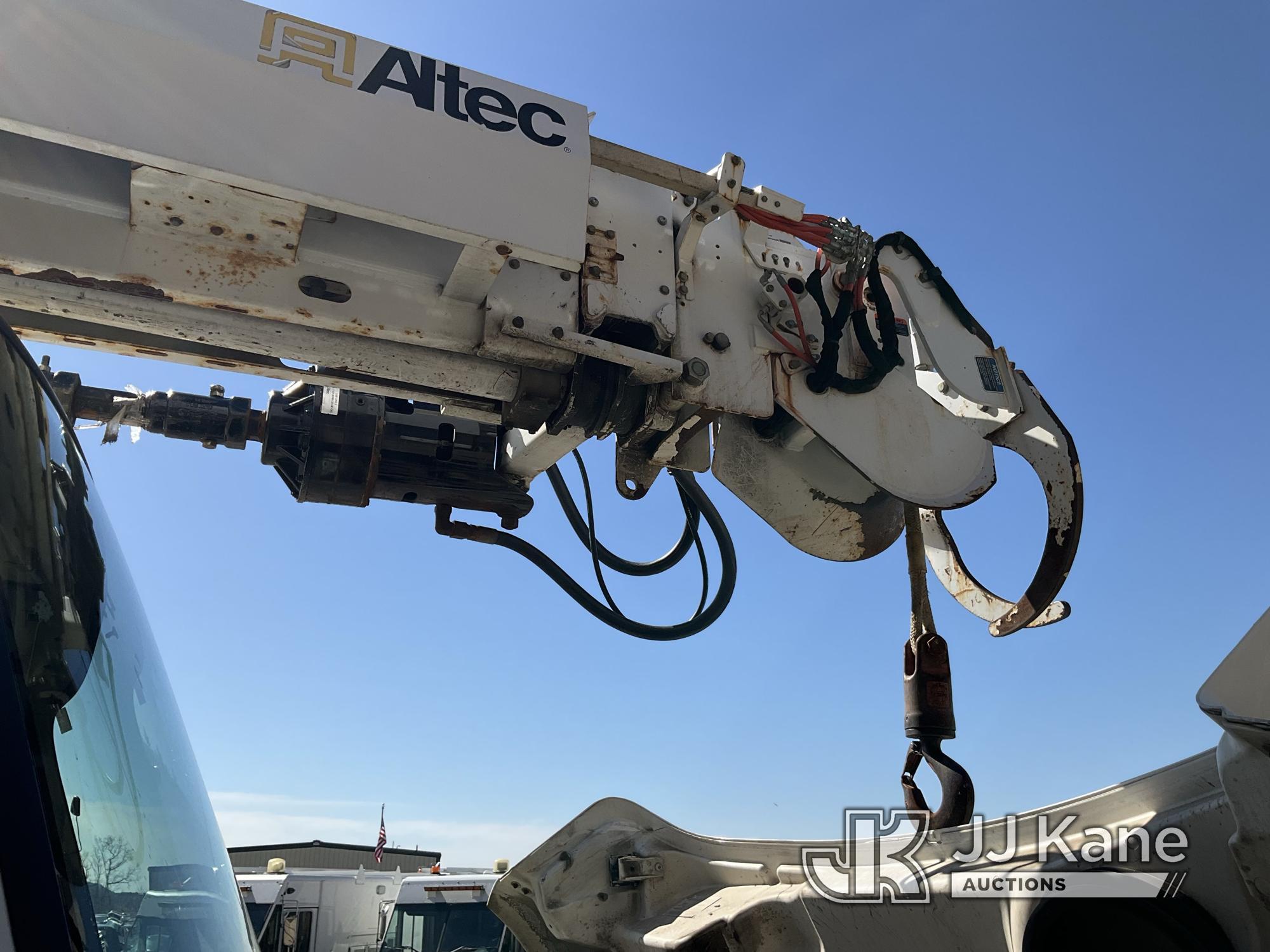 (Shrewsbury, MA) Altec DC47-TR, Digger Derrick rear mounted on 2017 Freightliner M2 106 Flatbed/Util